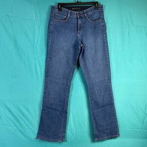 Lee Sinfully Soft Womens Medium Wash Blue Straight Leg Jeans Mid Rise Size 10M